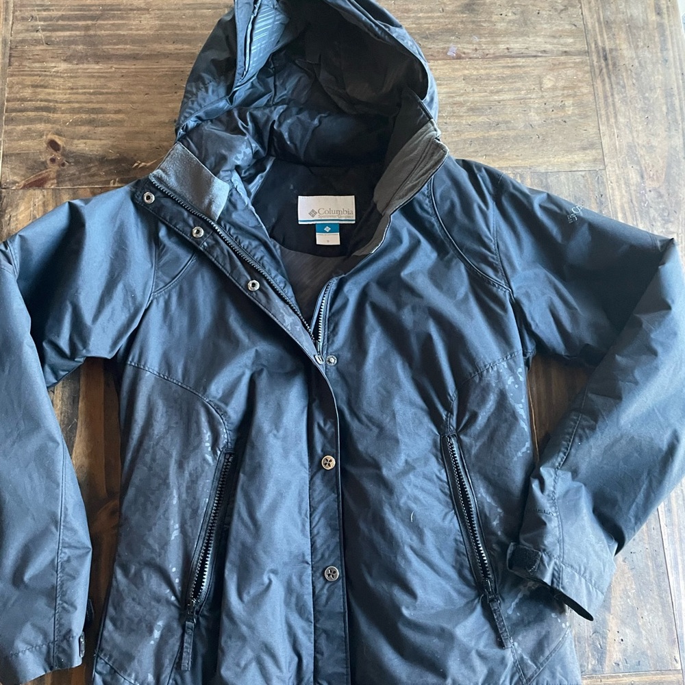 Columbia Black Hooded Jacket
